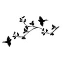 Ver imagem 1 de Adesivo Pássaro Canário Pombas Galhos:preto