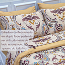 Ver imagem 6 de Edredom Casal Dupla Face 400 Fios Micropercal Toque de Pêssego 100% Poliéster Antialérgico Gabriela