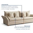 Ver imagem 6 de Sofá Living Bipartido 4 Lugares 4 Almofadas Decorativas 270cm Pés em Madeira Maciça Copenhague
