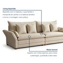 Ver imagem 6 de Sofá Living Bipartido 4 Lugares 4 Almofadas Decorativas 270cm Pés em Madeira Maciça Copenhague