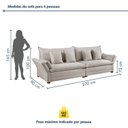 Ver imagem 3 de Sofá 4 Lugares 4 Almofadas Copenhague Estofados Martins 