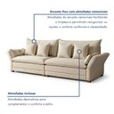 Ver imagem 7 de Sofá Living Bipartido 4 Lugares 4 Almofadas Decorativas 270cm Pés em Madeira Maciça Copenhague