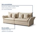 Ver imagem 5 de Sofá Living Bipartido 4 Lugares 4 Almofadas Decorativas 270cm Pés em Madeira Maciça Copenhague