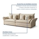 Ver imagem 7 de Sofá Living Bipartido 4 Lugares 4 Almofadas Decorativas 270cm Pés em Madeira Maciça Copenhague