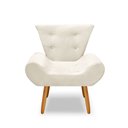 Ver imagem 3 de Kit 2 Poltrona Emilia +puff Redondo Decorativo:bege