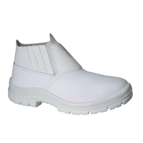 BOTINA DE SEGURANÇA BRANCO ELASTICO IMBISEG SOLADO PU BICO PLÁSTICO KADESH CA 17015 - 45