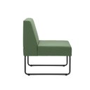 Ver imagem 3 de Poltrona Modular Pix Assento Crepe Verde Escuro Base Aco Preto - 55297