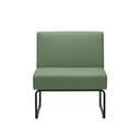 Ver imagem 2 de Poltrona Modular Pix Assento Crepe Verde Escuro Base Aco Preto - 55297