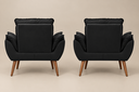 Ver imagem 5 de Kit 02 Poltrona Decorativa Opala Suede Preto Sala Clinica