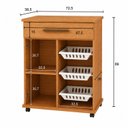 Ver imagem 4 de Balcão Fruteira para Cozinha 1 Porta 1 Gaveta 3 Cestos Goiânia Espresso Móveis