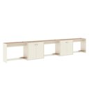 Ver imagem 3 de Conjunto de Escritório 5 Peças Noruega Office 3 Mesas e 2 Aparador Buffet - Via Nossa - Off White