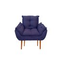 Ver imagem 3 de Kit 08 Poltronas Opala Decorativas Sala de Estar Suede Cor:azul Marinho