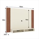 Ver imagem 2 de Painel Milão para Tv até 43 Polegadas com 02 Nichos - Via Nossa - Off White e Naturale