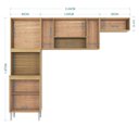Ver imagem 4 de Cozinha Lavinia 3 Peças Damasco Off White - Poquema