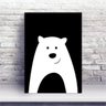 Placa MDF urso branco peito preto - 1