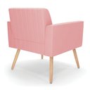 Ver imagem 5 de Kit 2 Poltronas Viena Gomada Suede Pés Palito Natural - D’Rossi Rose