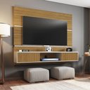 Ver imagem 1 de Painel para TV Formoso Cinomomo Off White Efeito Ripado