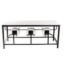 Ver imagem 4 de Mesa Refeitorio Savoia 06 Lugares com Banco Rebativel - Escamotiavel