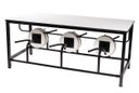 Ver imagem 2 de Mesa Refeitorio Savoia 06 Lugares com Banco Rebativel - Escamotiavel