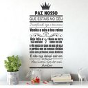Ver imagem 1 de Adesivo de Parede Decorativo Frase Oração Pai Nosso Coroa