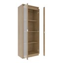 Ver imagem 3 de Armário Multiuso Lavanderia 2 Portas com Vidro 60cm Multimóveis Cr30051 Amêndoa