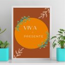 Ver imagem 2 de Quadro Decorativo Viva o Presente 24x18cm:moldura Preta