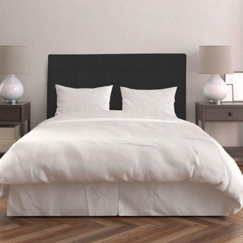 Cabeceira Cama Box Queen 160cm Suede Preto Ana Luisa