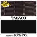 Ver imagem 4 de Conjunto 2 Poltronas, Namoradeira Assento Estofado e Mesa Navegantes Fibra Sintética - Preto Tabaco