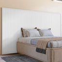 Ver imagem 2 de Cabeceira Painel Florença King para Parede em MDF-MDP Branco Casa D Móveis