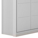 Ver imagem 5 de Jogo de Quarto Infantil Guarda Roupa 2 Portas e Cômoda 4 Gavetas Lua P04 Cinza - Mpozenato