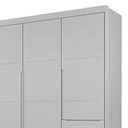 Ver imagem 3 de Jogo de Quarto Infantil Guarda Roupa 2 Portas e Cômoda 4 Gavetas Lua P04 Cinza - Mpozenato