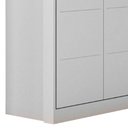 Ver imagem 5 de Jogo de Quarto Infantil Guarda Roupa 2 Portas e Cômoda 4 Gavetas Lua P04 Cinza - Mpozenato