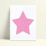 placa poster infantil menina estrela rosa e branco - 1