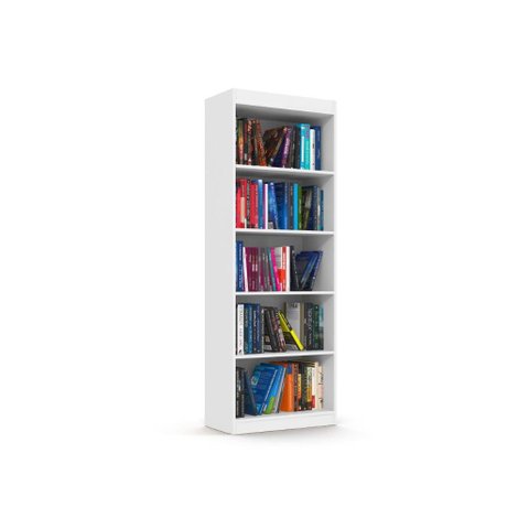 Multiuso / Livreiro En com Nichos Organizadores Cor Branco Acetinado