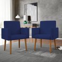 Ver imagem 2 de Kit Namoradeira 2 Lugares Reforçada + 2 Poltronas Balaqui Cor:azul Marinho