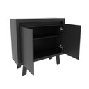 Ver imagem 3 de Armário para Escritório 2 Portas 1 Prateleira Me41417 Preto - Tecno Mobili