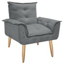 Ver imagem 2 de Poltrona Opala para Amamentação Decorativa Tecido Suede Para, Quarto,sala de Estar, Recepção Pés Pal