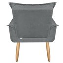 Ver imagem 5 de Poltrona Opala para Amamentação Decorativa Tecido Suede Para, Quarto,sala de Estar, Recepção Pés Pal