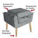 Ver imagem 7 de Poltrona Opala para Amamentação Decorativa Tecido Suede Para, Quarto,sala de Estar, Recepção Pés Pal