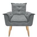 Ver imagem 3 de Poltrona Opala para Amamentação Decorativa Tecido Suede Para, Quarto,sala de Estar, Recepção Pés Pal