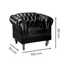 Ver imagem 2 de Kit Poltrona e Puff Chesterfield Duque Via Encanto Courano Preto