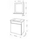 Ver imagem 3 de Gabinete de Banheiro com Cuba e Espelheira Iris 45cm Amendoa/branco - Mgm