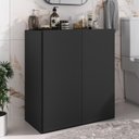 Ver imagem 1 de Balcão Multiuso Organizador para Banheiro 2 Portas 63cm Multimóveis MP5038 Preto