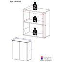 Ver imagem 3 de Balcão Multiuso Organizador para Banheiro 2 Portas 63cm Multimóveis MP5038 Preto