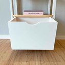 Ver mais imagens de Aparador Linea Slim Moderno sem Porta 1 Gaveta Madeira Maciça 53cm Natural e Branco Artfactory