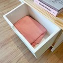 Ver imagem 3 de Aparador Linea Slim Moderno sem Porta 1 Gaveta Madeira Maciça 53cm Natural e Branco Artfactory