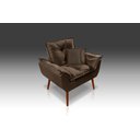 Ver imagem 1 de Poltrona Opala +2 Almofadas Suede Marrom - Modena Decor