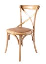 Ver imagem 1 de Cadeira Katrina Cross Paris sem Braço. Encosto em X. Assento em Rattan Natural. Cor Natural