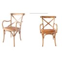 Ver imagem 2 de Cadeira Katrina Cross Paris com Braço.encosto em X. Assento em Rattan Natural . Cor Natural