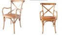 Ver imagem 2 de Cadeira Katrina Cross Paris com Braço.encosto em X. Assento em Rattan Natural . Cor Natural